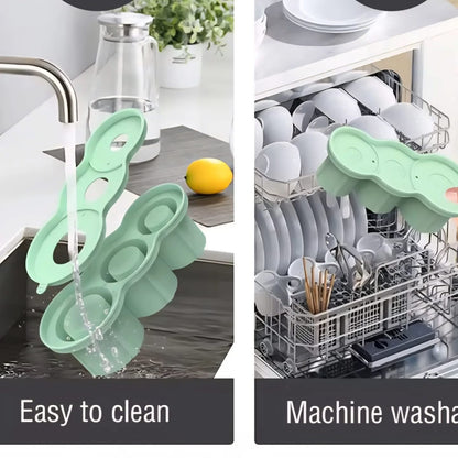 Tumbler Silicone Ice Cube Tray with Steel Tong