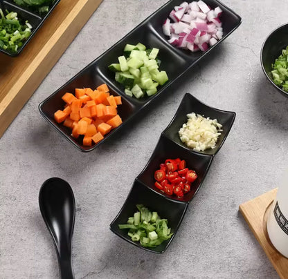 3 Portions Dip Sauce Tray