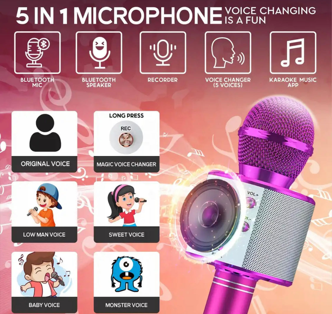 New Kids Mic With Bluetooth Speaker Rechargeable