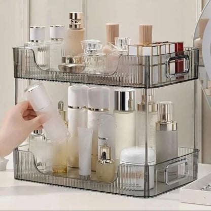 Acrylic Double Layer Makeup Organizer