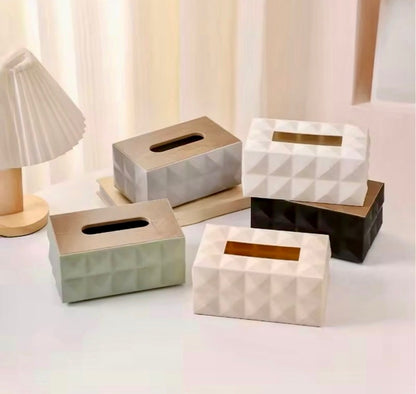 Quilted Design Tissue Box Holder