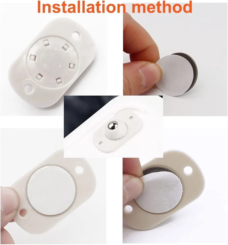 4 Pcs Self-Adhesive Rotatable Wheels