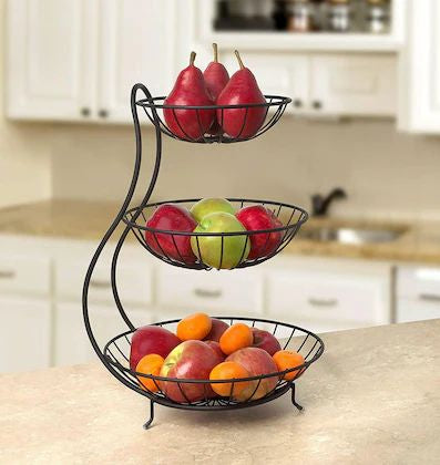 Iron Fruit Basket Storage Rack Organizer