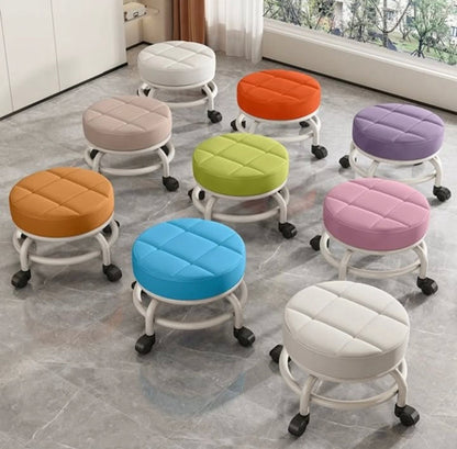 360 Rotation Stool with Wheels (Hold weight upto 120 kgs)