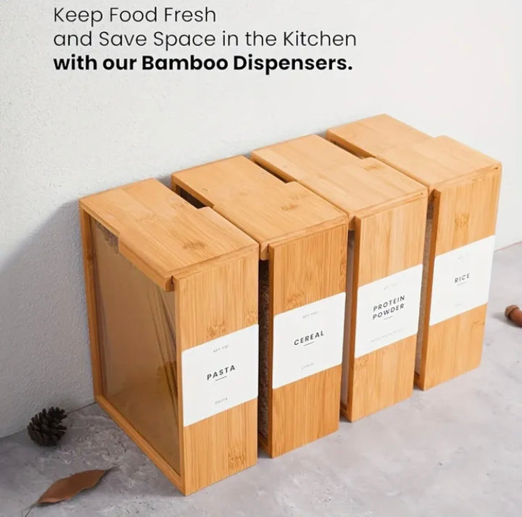 Wooden Rice & Cereal Jar with Magnetic Lid