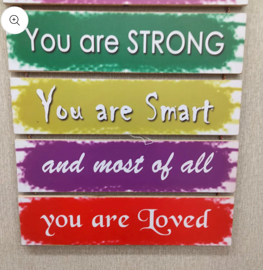 6 Step Wall Hanging Be Yourself Motivation for Wall Home Decoration