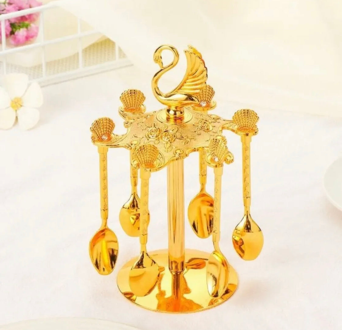 6 Pcs Spoon Set with Stand