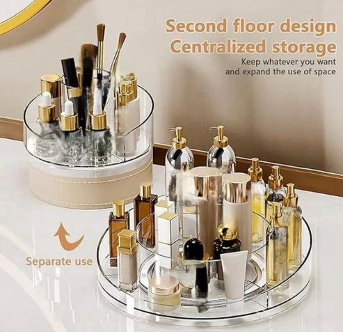 Acrylic Rotating Makeup Vanity Tray