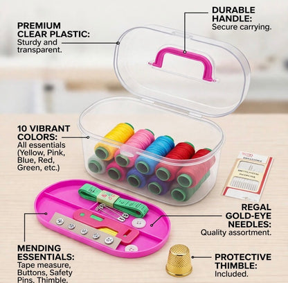 Multipurpose Travel Sewing Kit Box