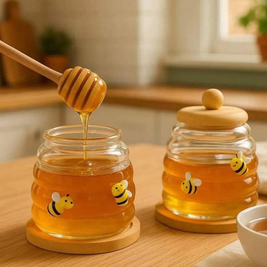 Honey Jar Dispenser with Lid