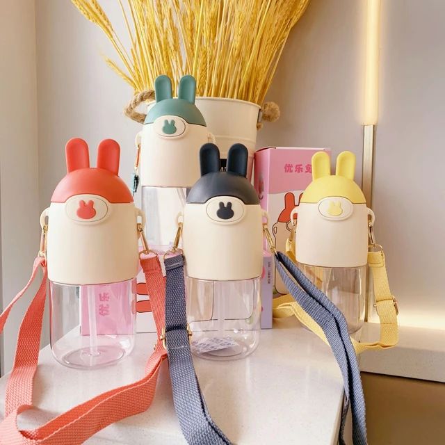 600ML Cute Bunny Cartoon Character Kids Water Bottle