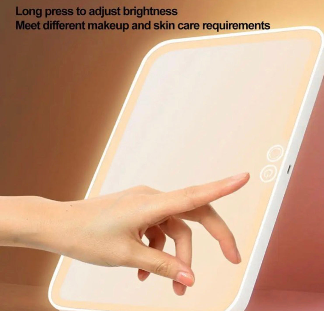 LED Foldable Makeup mirror USB Rechargeable 3 Modes Changeable Mirror