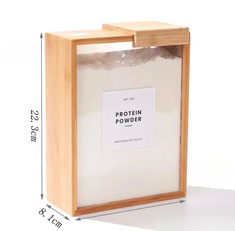 Wooden Rice & Cereal Jar with Magnetic Lid