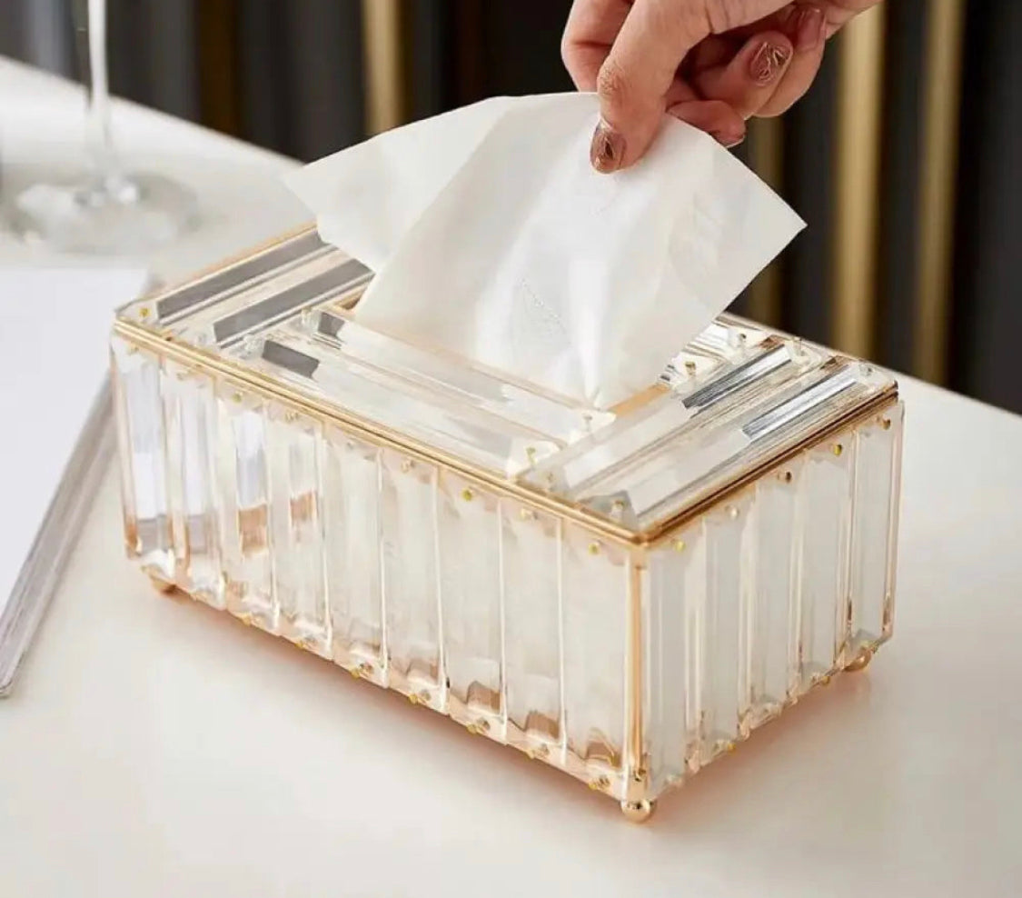 Crystal Glass Tissue Box