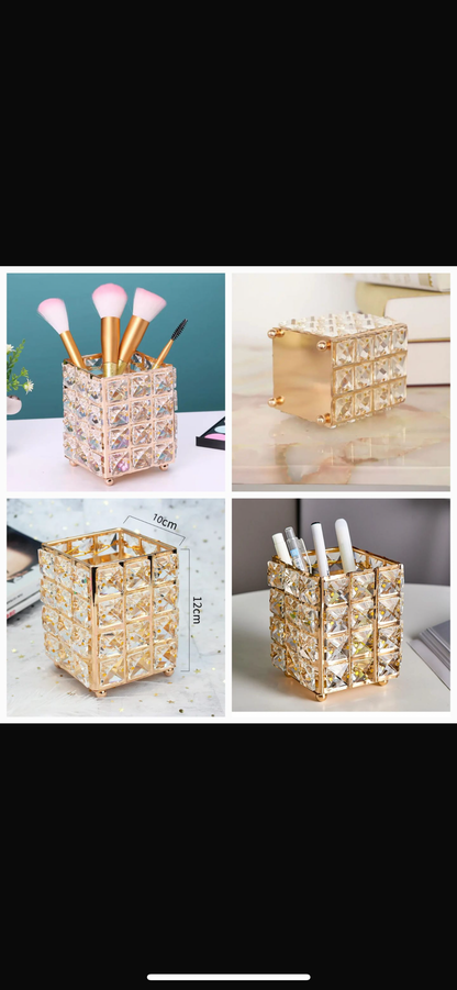 Square Crystal Brushes Cosmetic Makeup Holder