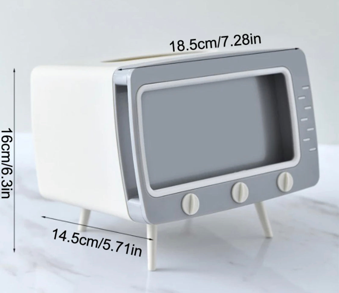 Multifunctional Mobile Phone Holder with Tissue Box