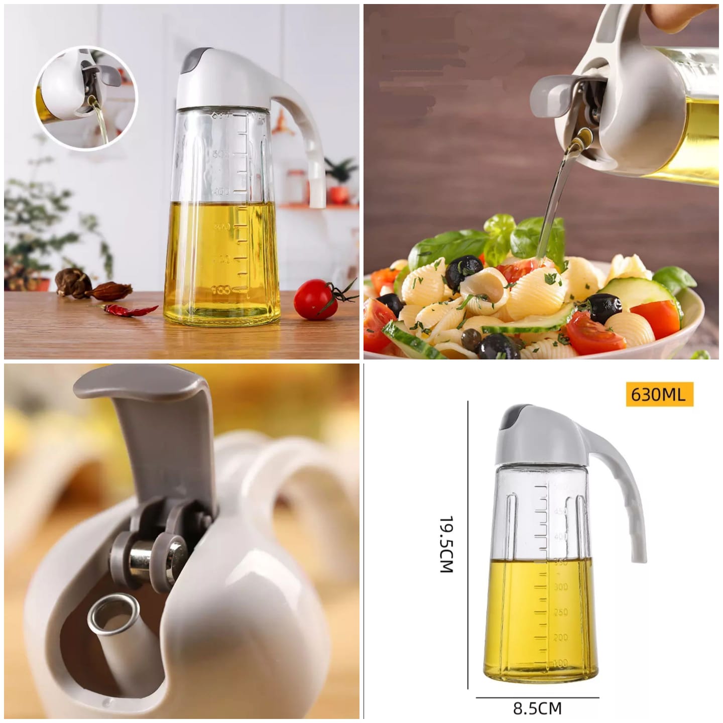 600ml Glass Oil Jug Bottle