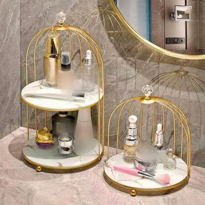 Marble Cage Makeup Cosmetic Organizer