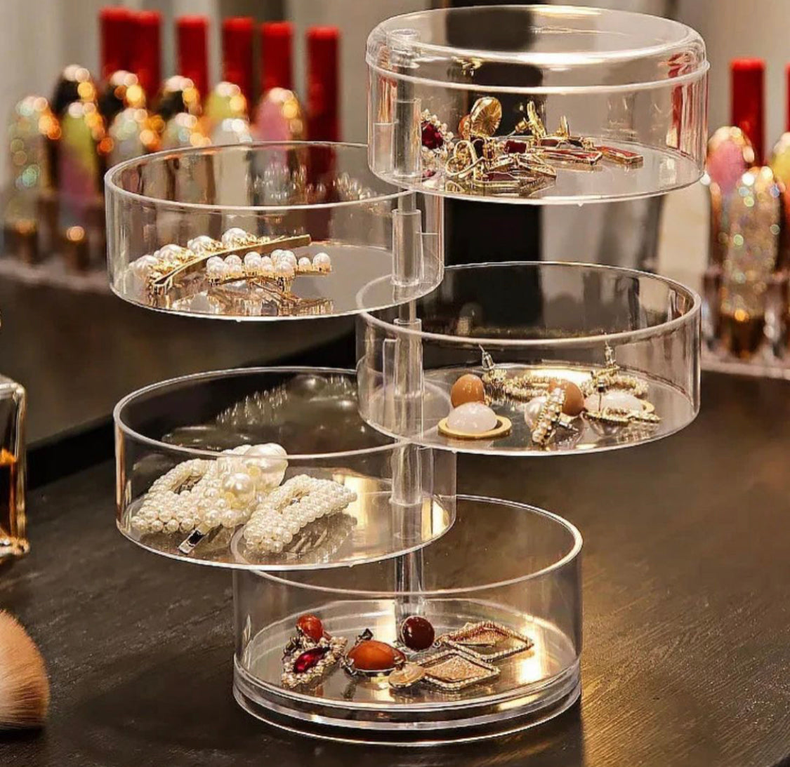 4 Layer Acrylic Jewellery Organizer Box