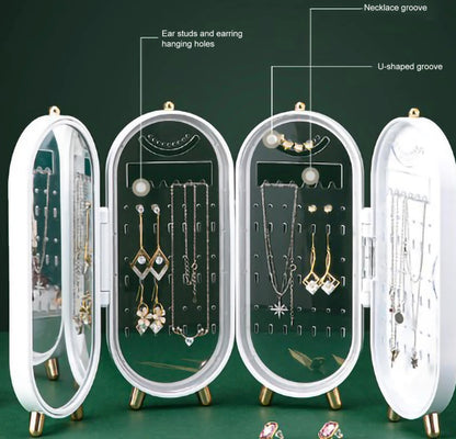 Foldable Storage Jewellery Organizer with Mirror