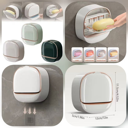 Wall-Adhesive Luxury Soap Dish Box
