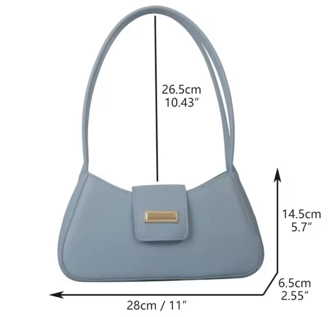 Girls White Minimalist Shoulder Bag