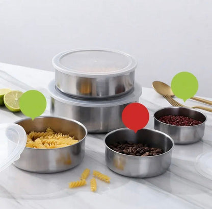 5 Pcs Stainless Steel Food Container with Lids