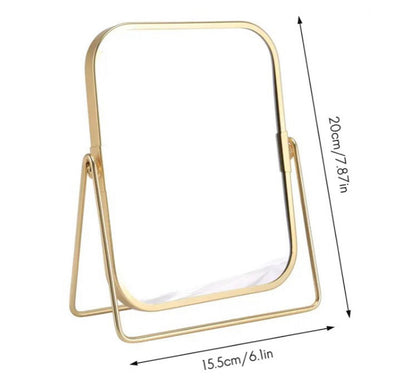 New Golden Vanity Makeup Mirror with Metal Stand