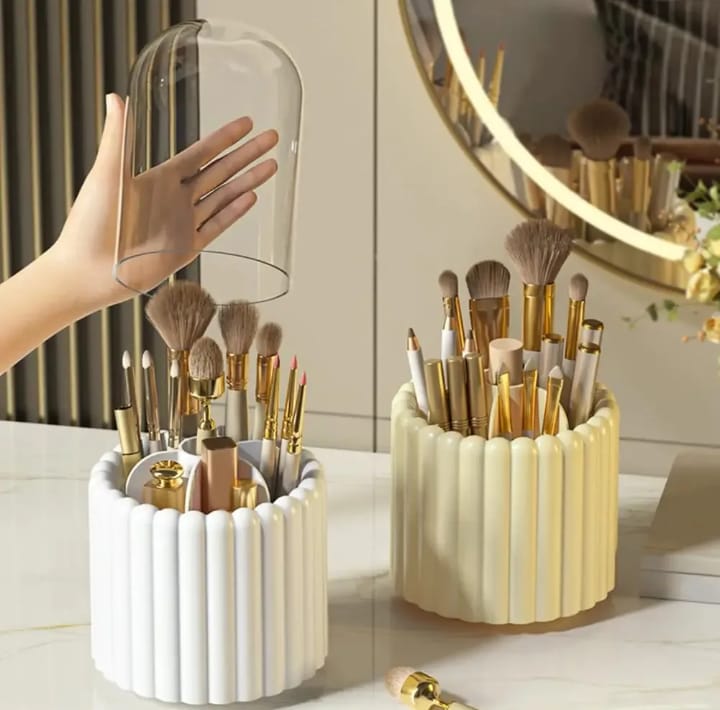 360 Rotating Brush Holder with Lid