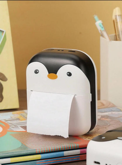 Penguin Portable Rechargeable Printer Including a Roll of Thermal Paper