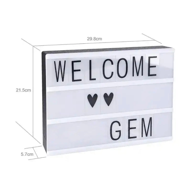 Led Light Frame with Replacement Letters & Numbers