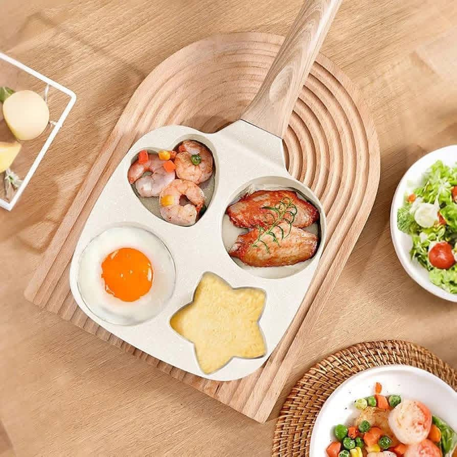 Non-Stick Heart and Star Shape Frying Pan