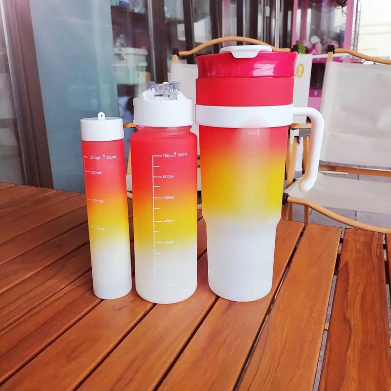 3 Pcs Leakproof Tumbler Bottle Set