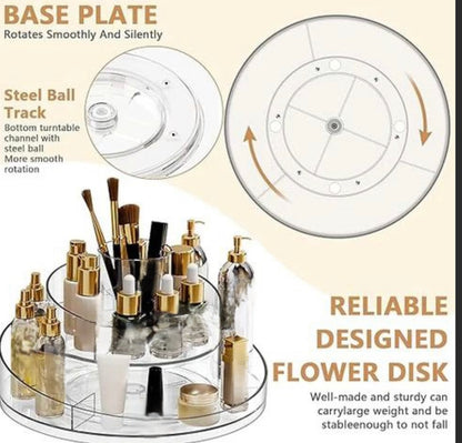 Acrylic Rotating Makeup Vanity Tray