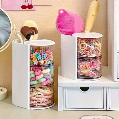 Rotating Makeup Organizer with Brush Holder
