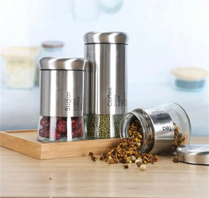 Multifunctional 3 Pcs Spice Jars Set (400ml,600ml,800ml)