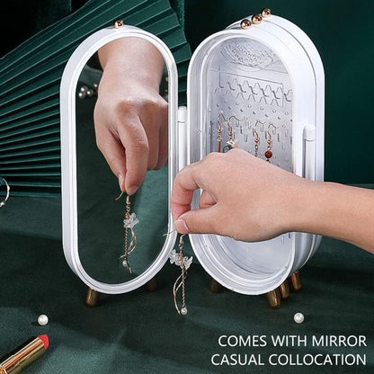 New Foldable Jewellery Box Organiser With Mirror.