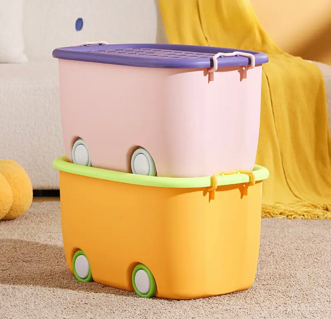 Large Capacity Kids Wheel Storage Box