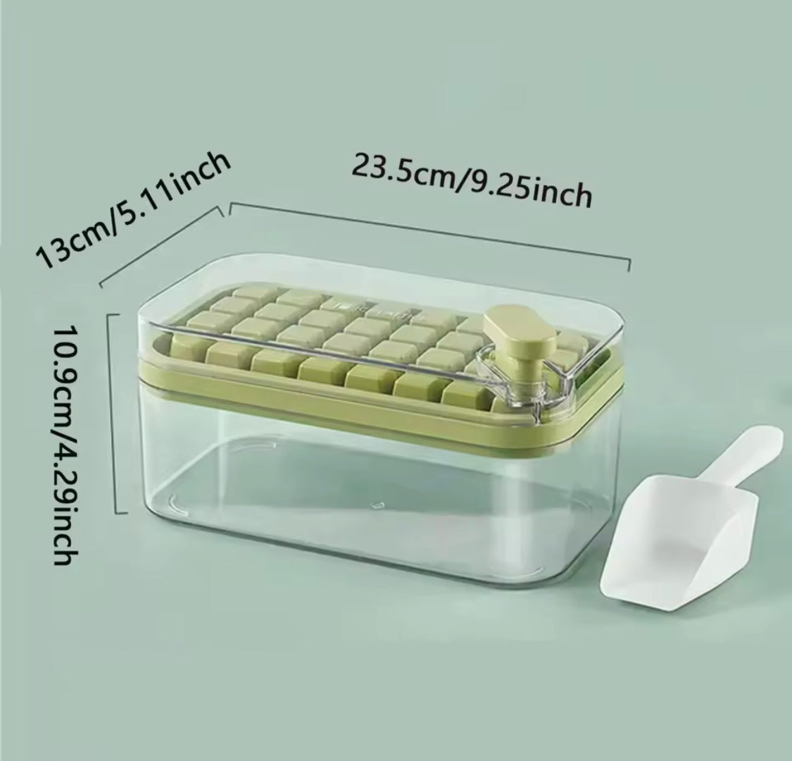 32 Grids Press Ice Cube Storage Box