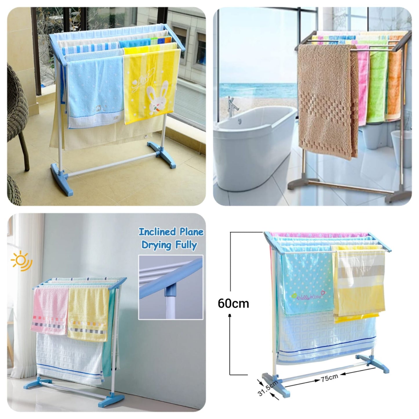 Foldable Clothes Drying Rack Stand