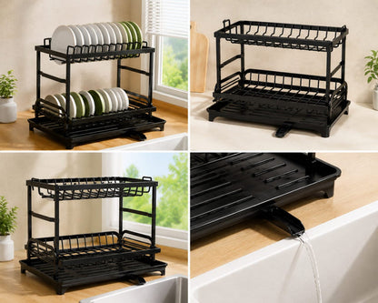2 Tier Kitchen Dish Drying Rack