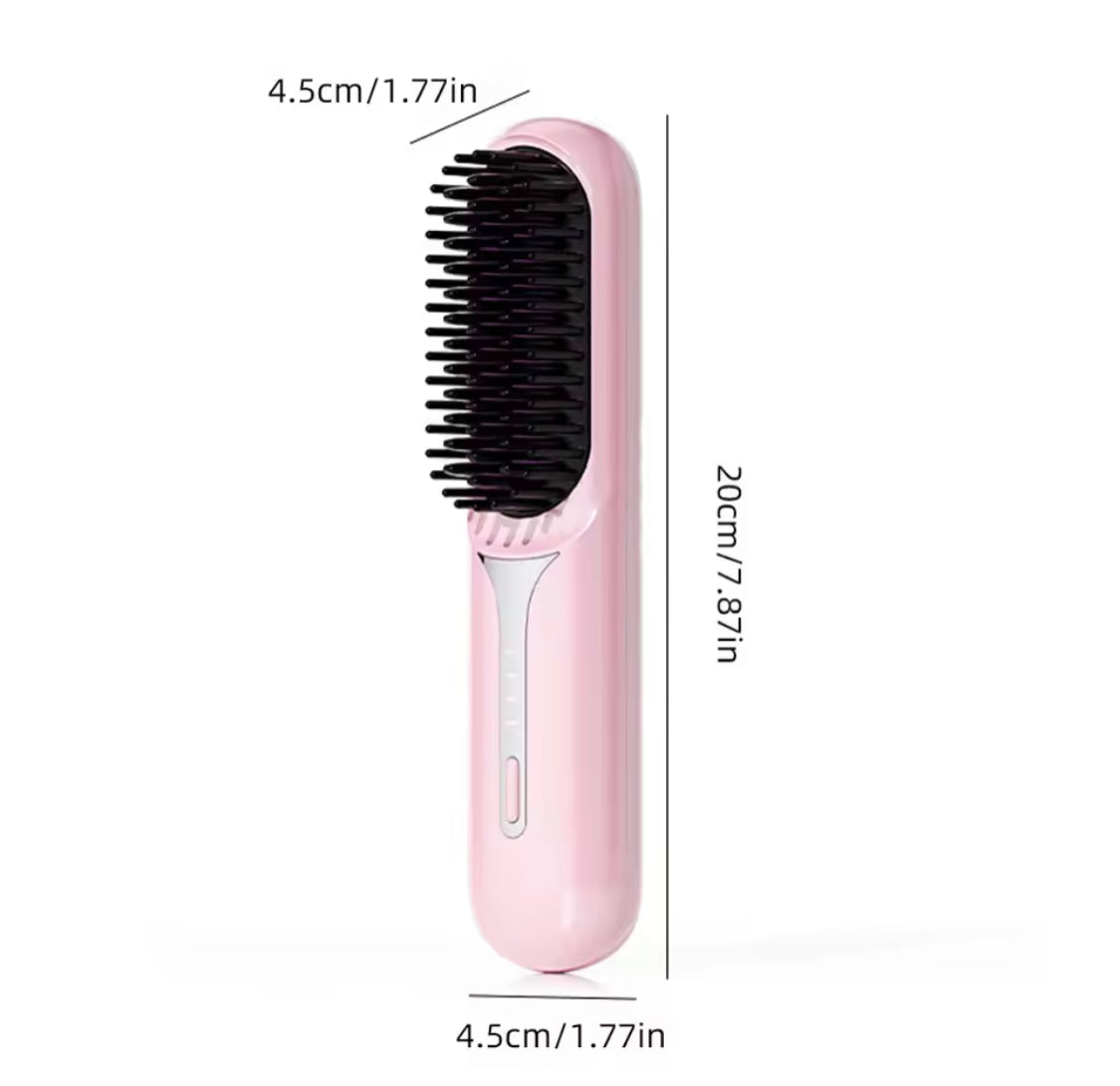 Rechargeable Wireless Hair Straightener Brush