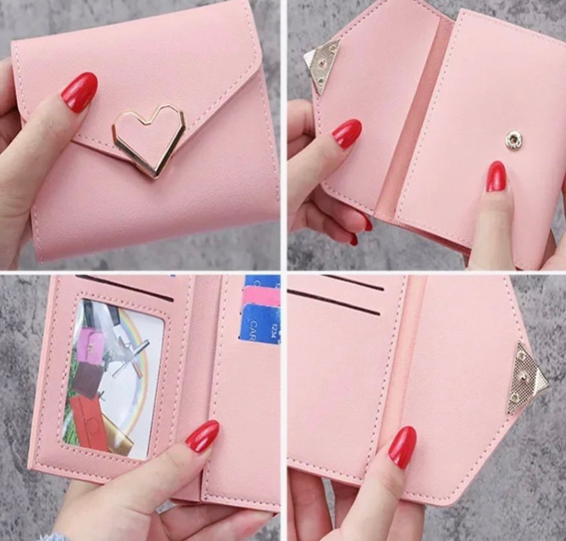 1Pc Women Love Heart Wallet