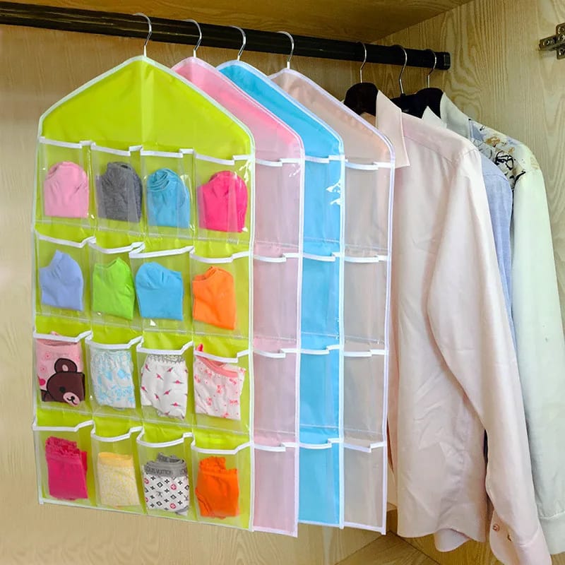 Multipurpose 16 Pockets Socks Organizer