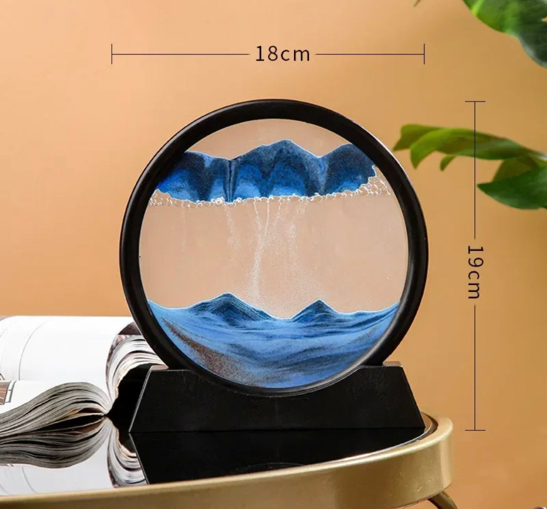 3D Moving Sand Scape Lamp Decoration