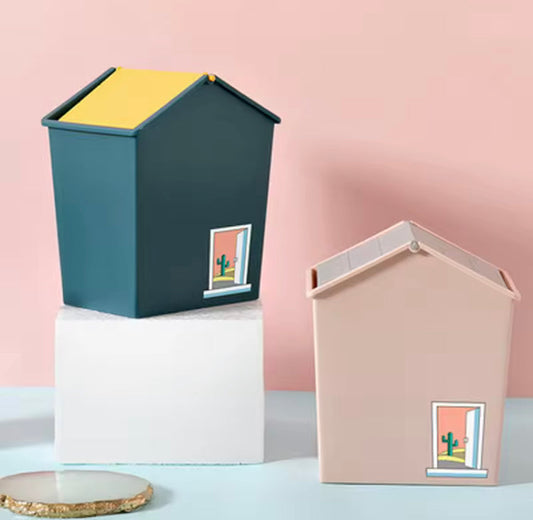 House Design Mini Portable Dustbin