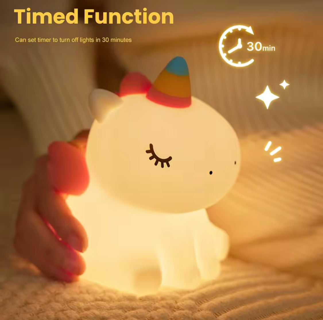 Unicorn Silicone Night Lamp for Kids
