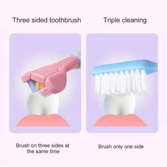 3 Sided Soft Bristles Cleaning Teeth Brush