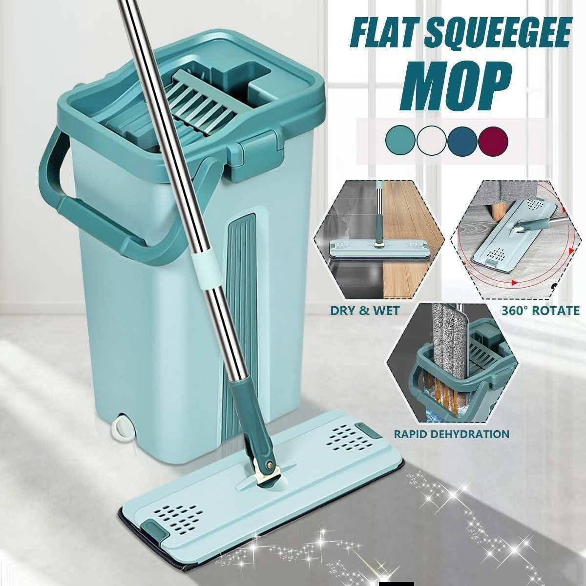 Flat Squeeze Mop with Bucket