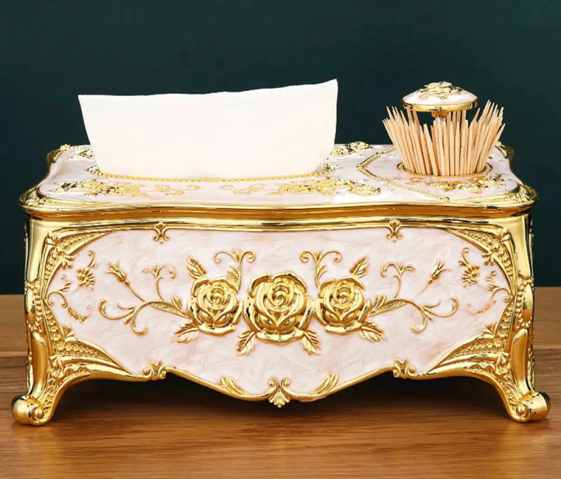 Luxury Tissue Box with Toothpick holder